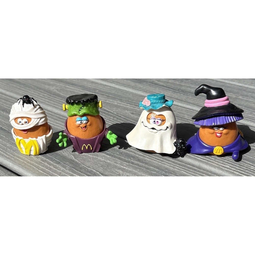 1992 McDonald's Halloween McNugget Buddies - Set of 4 Vintage Nugget Toys